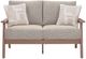 Signature Design by Ashley® Grover Beach Beige/Driftwood Fabric/Plastic Outdoor Loveseat-2