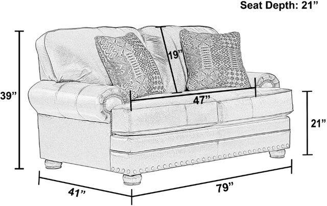 Jackson Furniture Roberto Cocoa Leather Loveseat-4