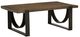 Magnussen Home® Bowden Rustic Honey Cocktail Table with Black Metal Base-0