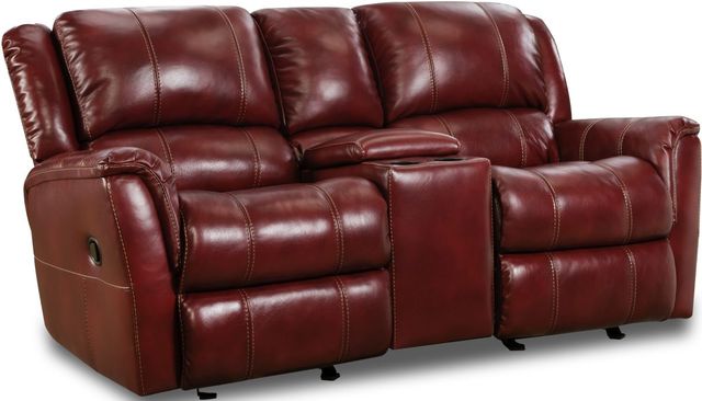 HomeStretch Red Gliding Console Loveseat-0