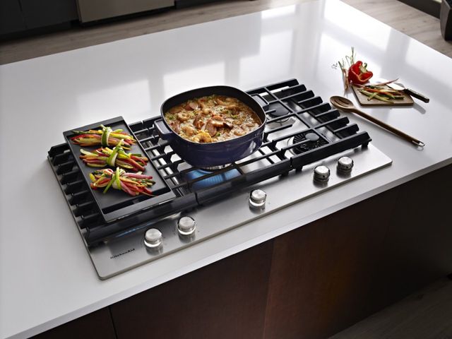 KitchenAid® 36'' Stainless Steel Gas Cooktop-9