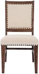 Jofran Inc. Fairview Beige/Dark Oak Upholstered Dining Side Chair-2