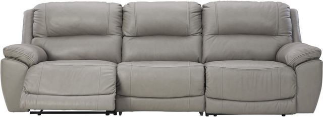Signature Design by Ashley® Dunleith 3-Piece Gray Power Reclining Sectional Sofa-1