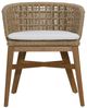 Dovetail Furniture Keith Ivory/Natural Rope/Teak Outdoor Dining Chair-0