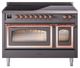 Ilve® Nostalgie II Noblesse 48'' Graphite Matte Pro Style Induction Range with Copper Trim-0