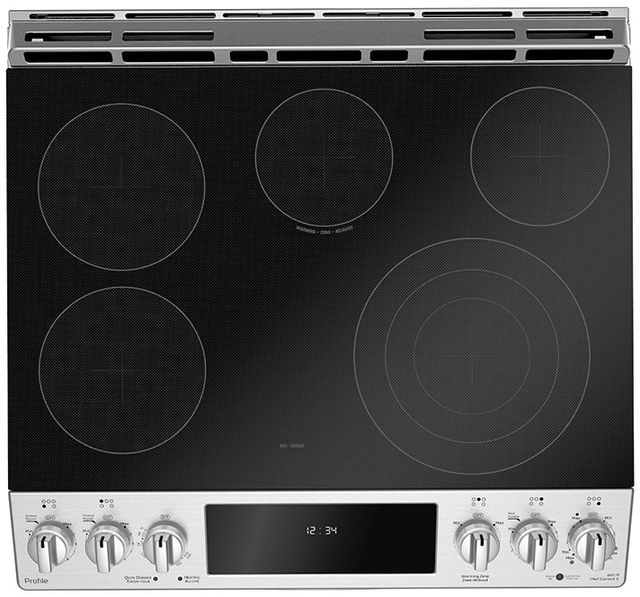 GE Profile™ 30" Fingerprint Resistant Stainless Steel Slide In Electric Range-4
