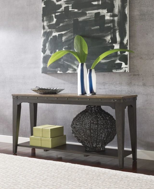 Kincaid® Plank Road Artisan's Charcoal Hall Console Table -2