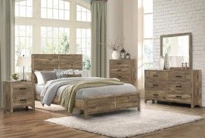 Mazin Furniture Mandan Weathered Pine Eastern King Bed-2