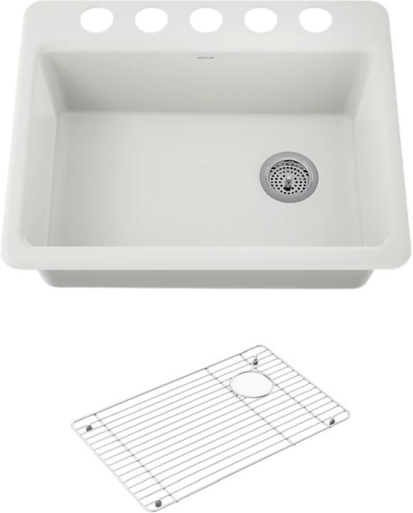 KOHLER® Riverby® Dune 27" Undermount Single-Bowl Kitchen Sink-0