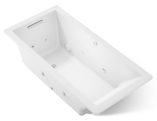 KOHLER® Underscore® Ice Gray 66" x 32" Drop-In Heated BubbleMassage™ Air Bath with Whirlpool-0