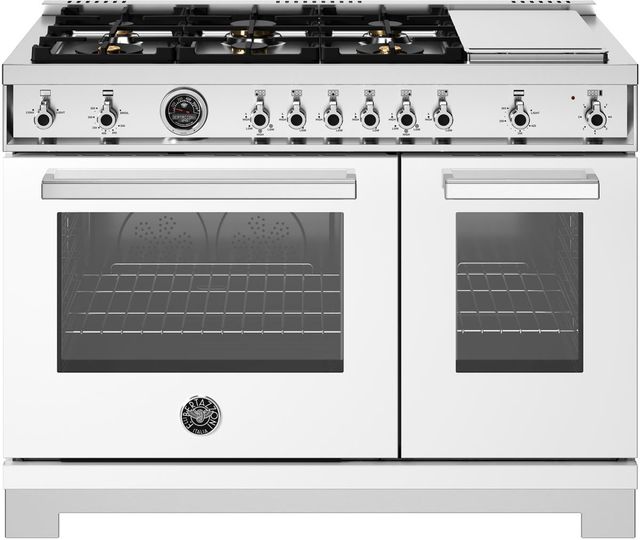 Bertazzoni Professional Series 48" Bianco Pro Style Gas Range-0
