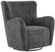 Signature Design by Ashley® Rowenburg Heather Charcoal Swivel Glider Accent Chair-0