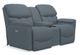 La-Z-Boy® Kipling Denim Power Reclining Loveseat with Console-1
