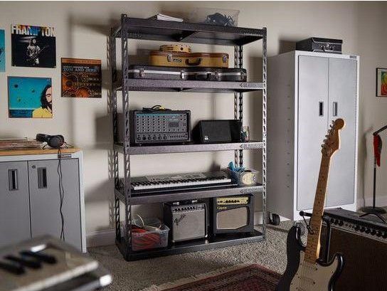 Gladiator® Hammered Granite 48" Wide EZ Connect Rack with 18" Deep Shelves-3