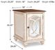 Signature Design by Ashley® Realyn Brown Cabinet Door Chairside End Table with White Base-5