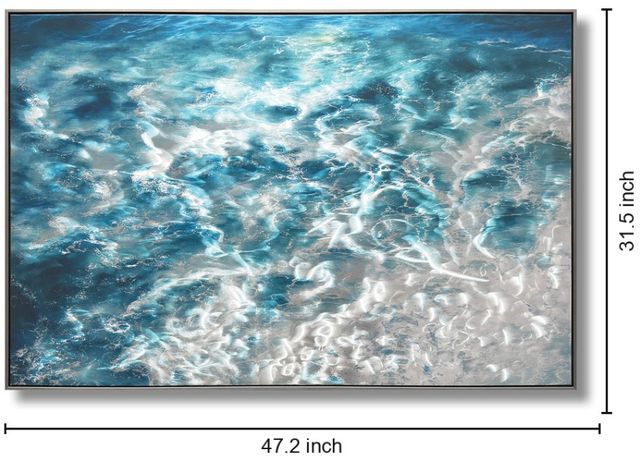 Classy Living Mesmerizing Ocean Waves Mixed Media Wall Art-2