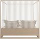 Caracole® Pinstripe Caracole Classic Light Almond Milk/Sun Drenched Oak Queen Canopy Bed-3