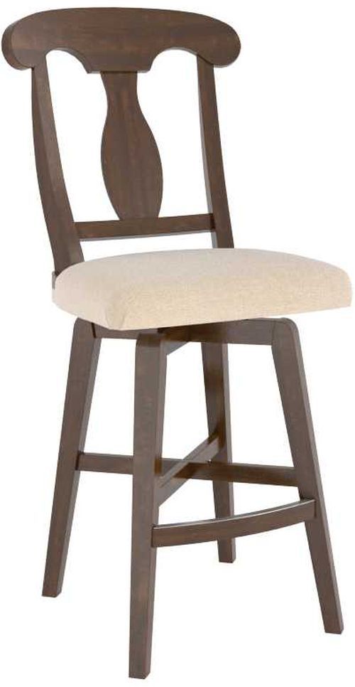 Canadel® Canadel Cognac Washed Upholstered Fixed Stool-0