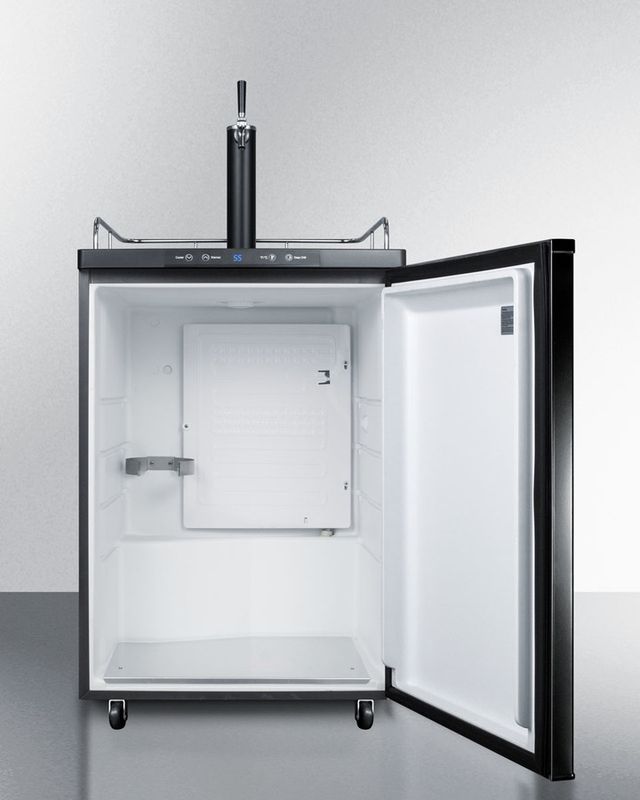 Summit® 5.6 Cu. Ft. Black Beer Cooler/Kegerator-1