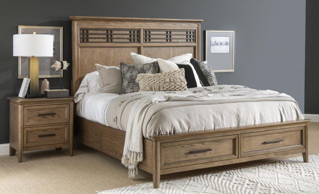 Legacy Classic Beacon Hill Dusty Barley King Storage Panel Bed-1