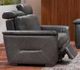 Fornirama 3782 Black Reclining Loveseat with Adjustable Headrest-1