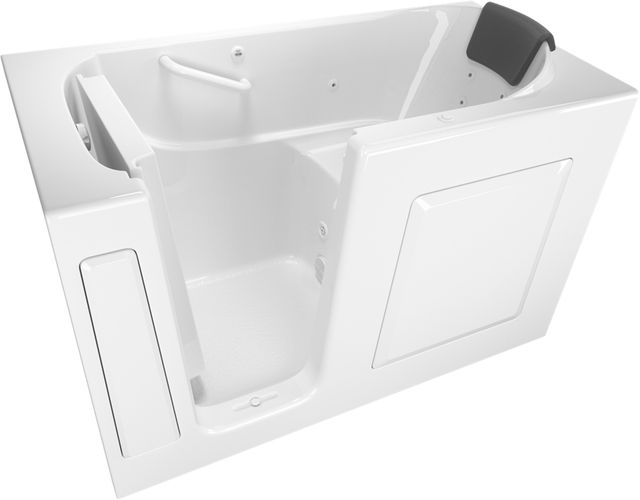 American Standard® Gelcoat Premium Series White 30" x 60" Walk-in Tub with Whirlpool System and Left-Hand Drain-0
