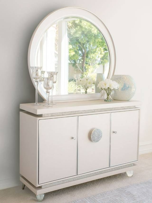 Michael Amini® Glimmering Heights Ivory Sideboard with Mirror-1