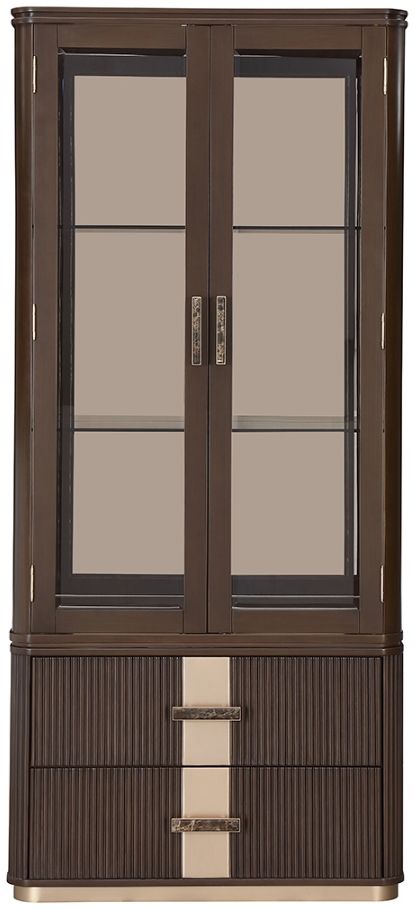 Michael Amini® West Kensington Medium Espresso Display Cabinet-2