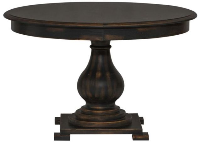 Liberty Furniture Chesapeake Black Pedestal Table-0