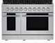 Hauslane HausPro 48" Stainless Steel Pro-Style Dual Fuel Range with Stainless Steel Knobs-0