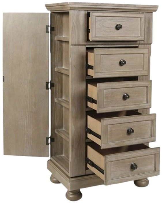 New Classic® Home Furnishings Allegra Pewter Swivel Chest-2