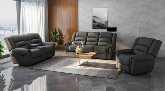 Emerald Home Baldwin Slate Gray Manual Sofa-2