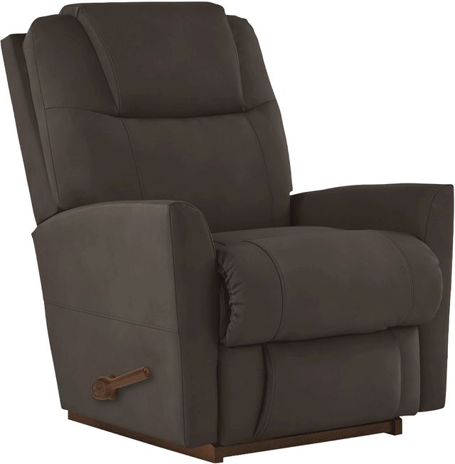 La-Z-Boy® Sparrow Otter Leather Manual Rocking Recliner-0