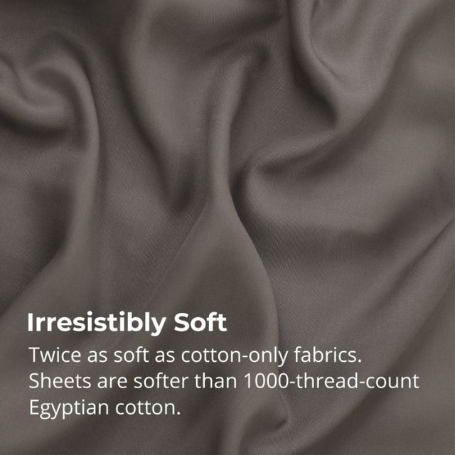 Cariloha Aloha 4-Piece Shade Gray Twin Soft Sheet Set-2