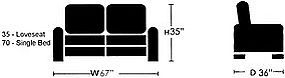 Edgewood Furniture Polo Cream Loveseat-1