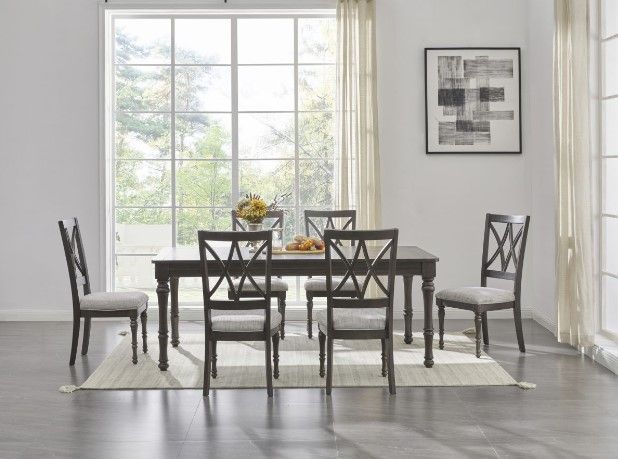 Signature Design by Ashley® Lanceyard 5-Piece Grayish Brown Dining Table Set-3