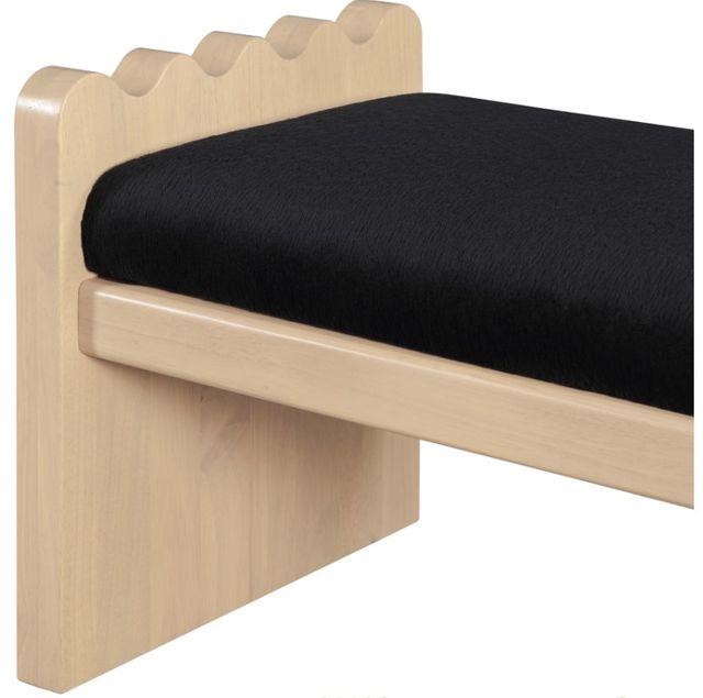 Meridian Furniture Sonia Black/Natural Bench-3