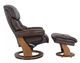 BenchMaster High Line Nicholas Chocolate Brown Chair and Ottoman Set-2