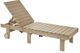 C R Plastic Generation Line Beige Chaise Lounge with Hidden Wheels-0
