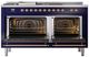Ilve® Nostalgie II Series 60" Midnight Blue Pro Style Dual Fuel Range-3