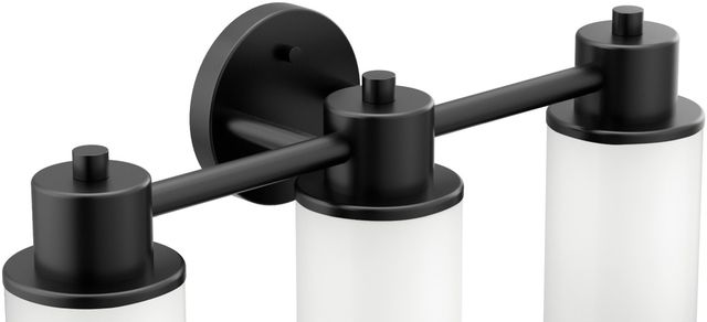 Moen® Iso™ Matte Black Three Globe Bath Light-1