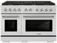 ZLINE Autograph Edition Paramount 48" 6.7 cu. ft. Stainless Steel and Polished Nickel Helix Handles and Knob Accents Double Oven Dual Fuel Range with 8 Burner Gas Cooktop-0