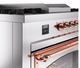 Ilve® Nostalgie II Noblesse 60'' Stainless Steel Pro Style Dual Fuel Range with Copper Trim-4