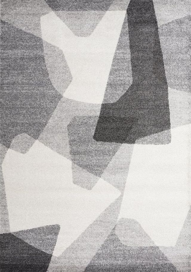 Kalora Interiors Focus Grey White Geometric Shapes 7'10'' X 10'6'' Rug-0