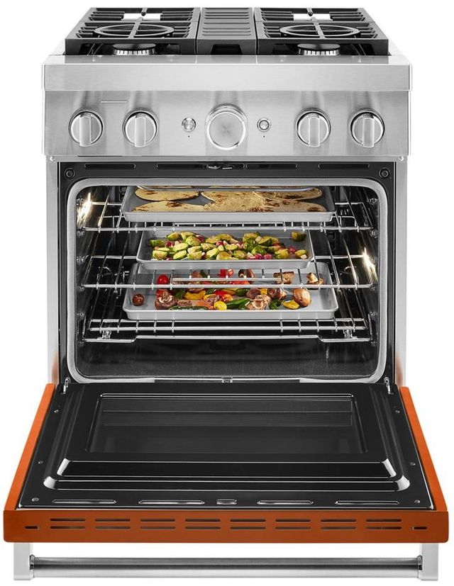 KitchenAid® 30" Scorched Orange Pro Style Dual Fuel Range-2