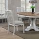Winners Only® Highland Brown Top Dining Table with Antique White Pedestal Base-3