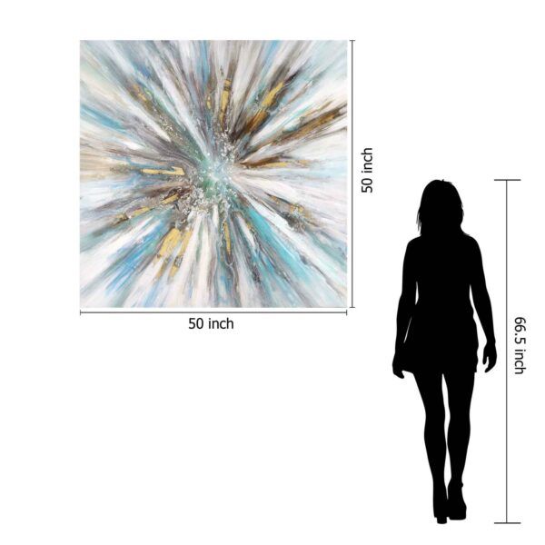 Classy Art Style 3 Floating Tempered Glass with Foil Wall Art-2