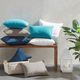 Olliix by Madison Park Pacifica White14"x20" Solid 3M Scotchgard Outdoor Oblong Pillow-2