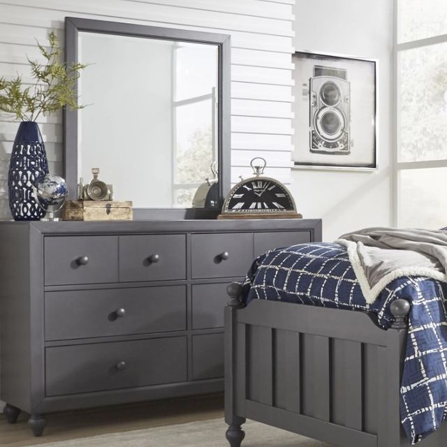 Liberty Furniture Cottage View Dark Gray Youth Dresser and Mirror-1