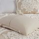 Olliix by Madison Park Viola 3 Piece Taupe Full/Queen Tufted Cotton Chenille Damask Comforter Set-3